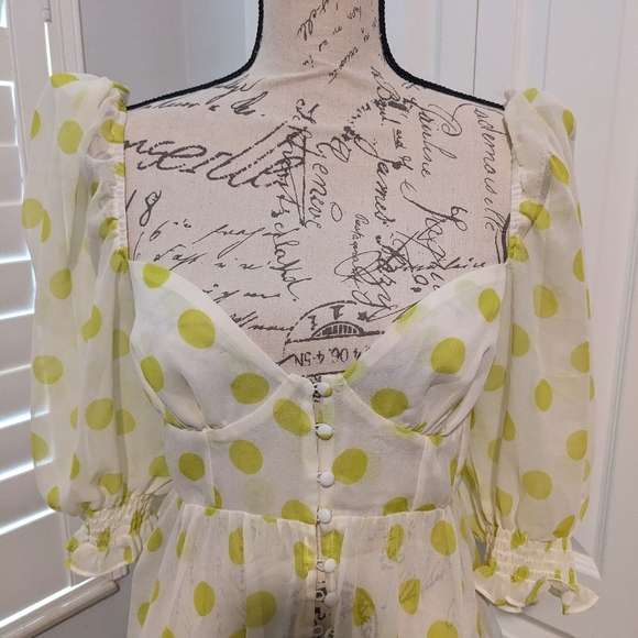 NWOT | For Love and Lemons | Green Megan Maxi Dress - Picture 3 of 6